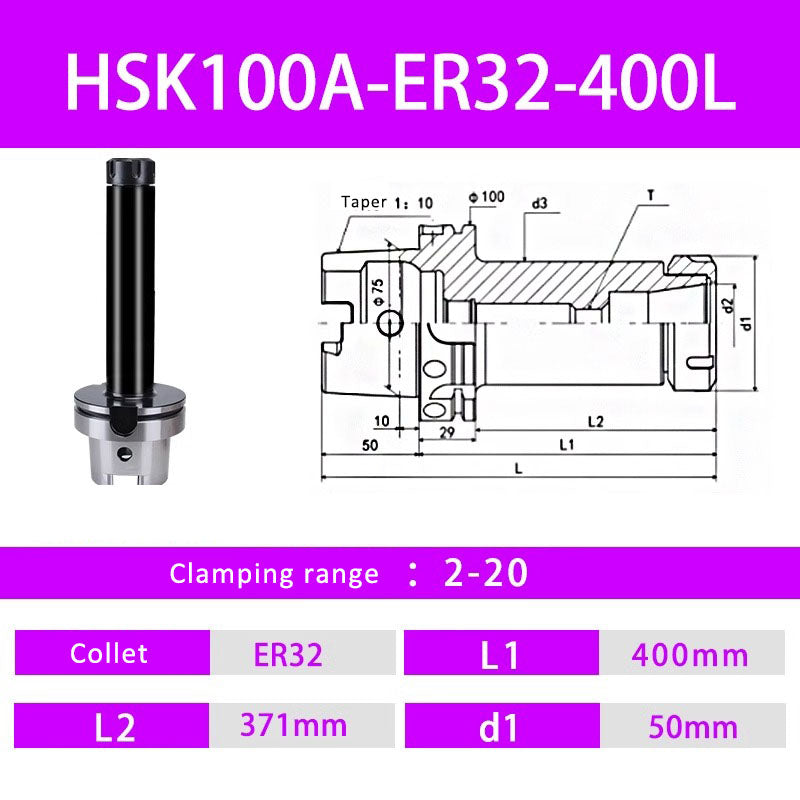 HSK100A ER Flexible Collet Toolholders ER Spring Collet Toolholders Shandong Denso Pricision Tools Co.,Ltd.